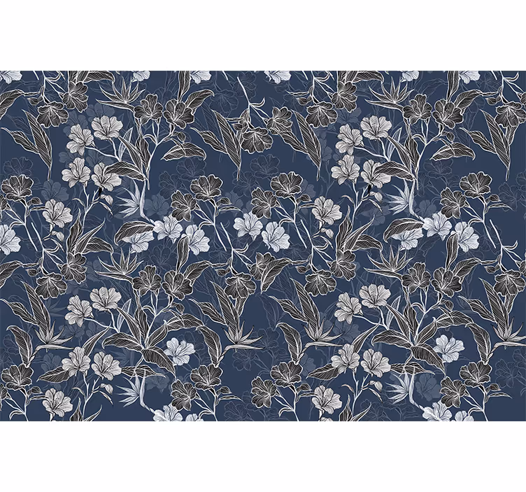 Fotomurale fiori motivo floreale elegante - TenStickers