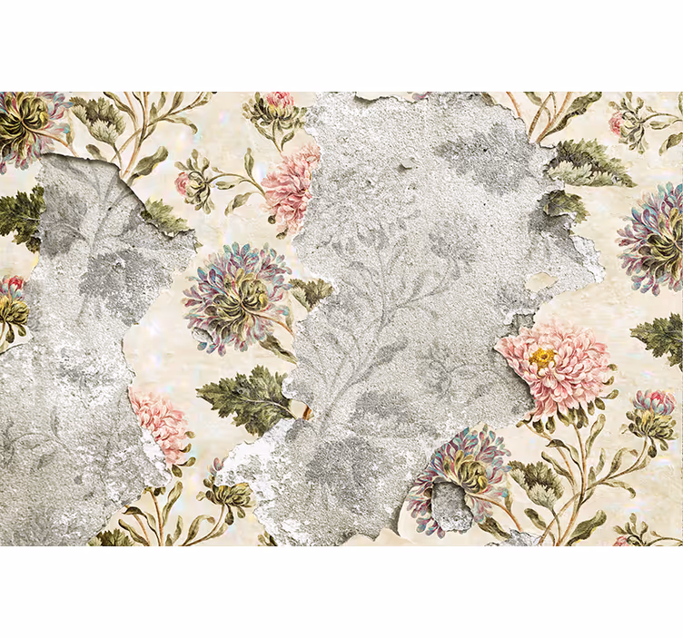 Fotomurale fiori motivo floreale vintage - TenStickers