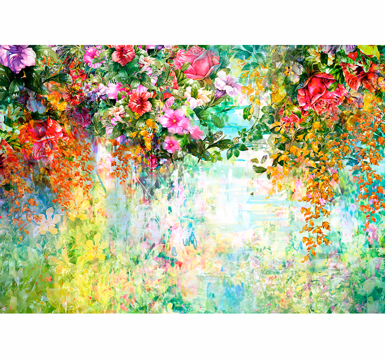 Fotomurale fiori design di fiori in fiore - TenStickers