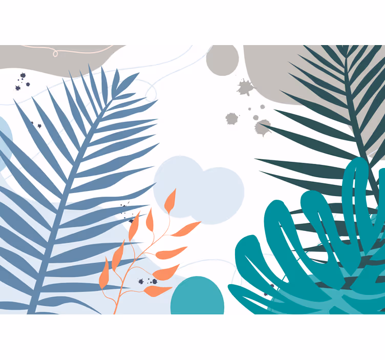 Fotomurali natura motivi di foglie stilizzati - TenStickers