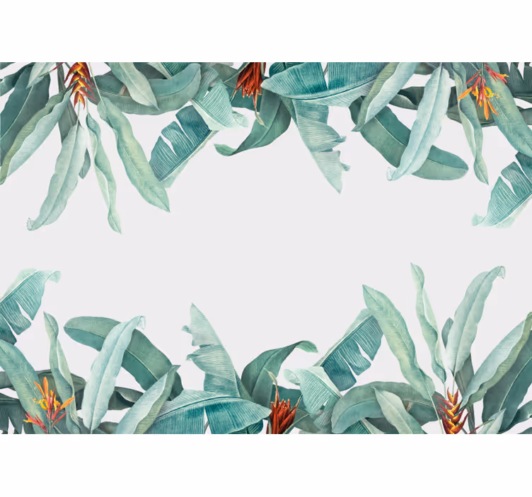 Fotomurale fiori motivo verde tropicale - TenStickers