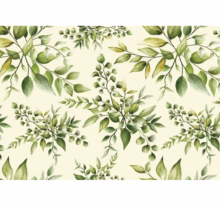 Fotomurale fiori motivo verde elegante - TenStickers