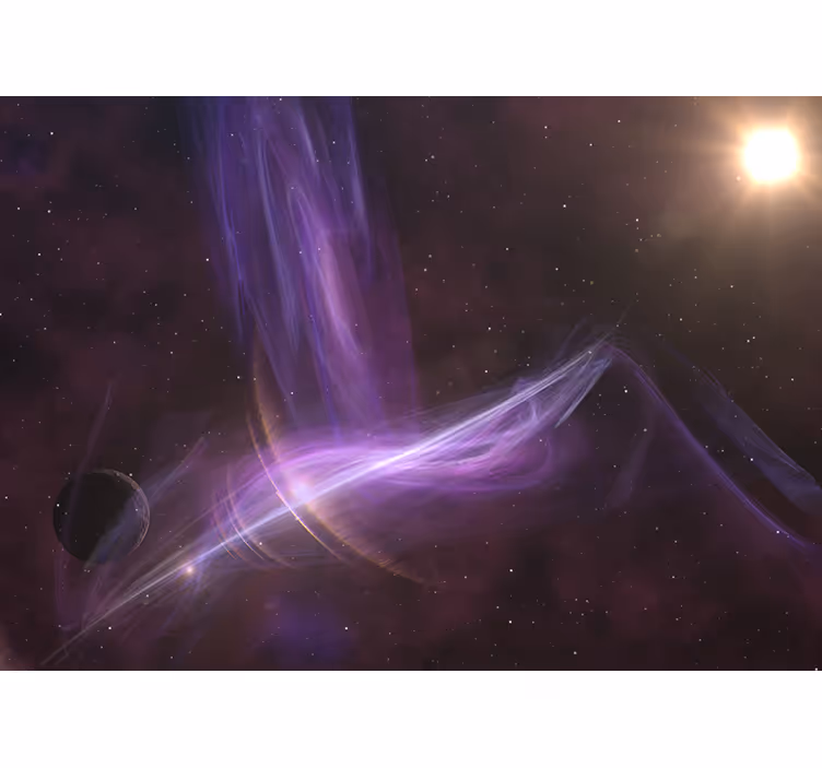 Fotomurale spaziale vortici viola cosmici - TenStickers