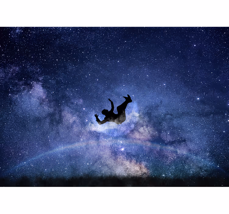 Fotomurale spaziale viaggio cosmico fluttuante - TenStickers
