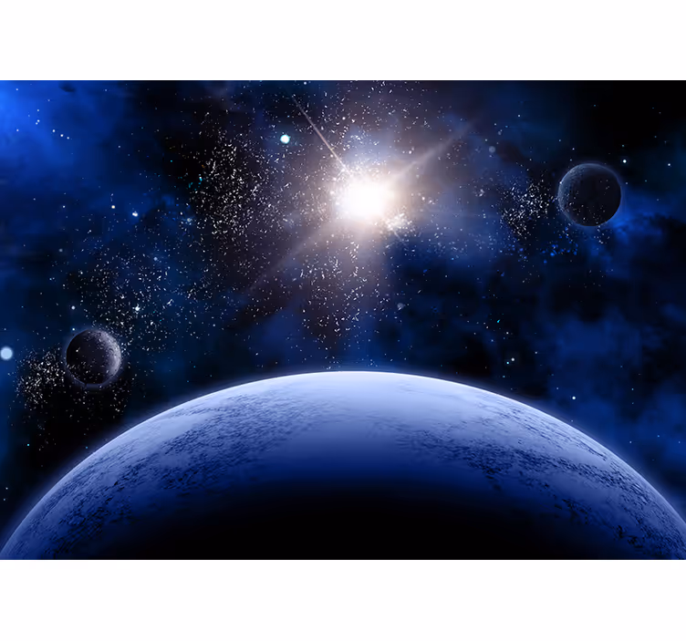 Fotomurale spaziale prospettiva orbitale celeste - TenStickers