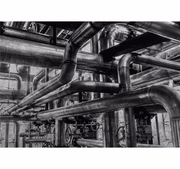 Fotomurale textures motivi tubi industriali - TenStickers