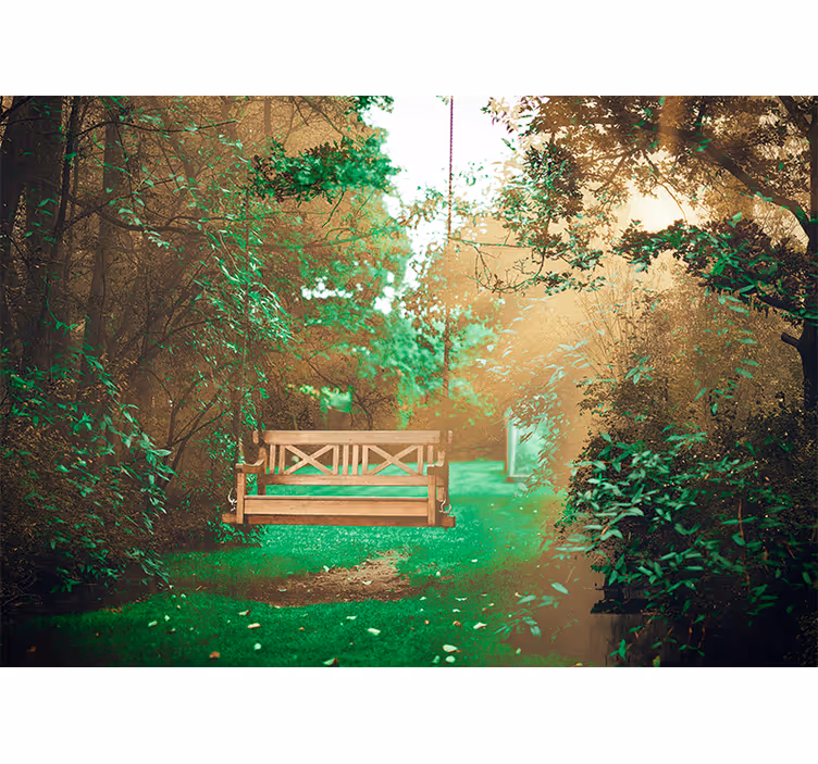 Fotomurali natura fuga nel giardino sereno - TenStickers