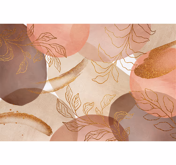 Fotomurale per bagno motivo floreale ornamentale - TenStickers