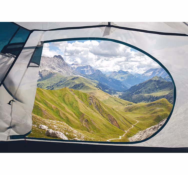 Fotomurale paesaggi paesaggio montano verdeggiante - TenStickers