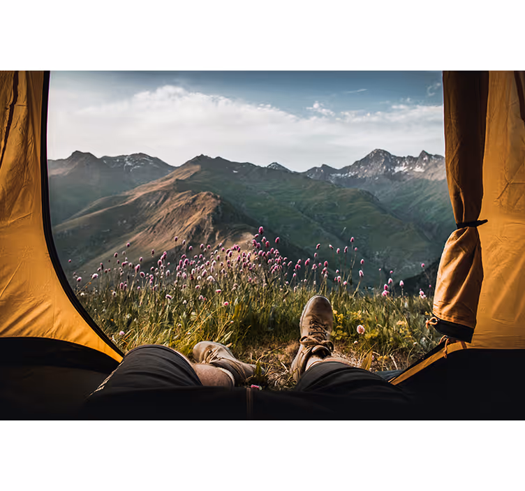 Fotomurale paesaggi tranquillità in montagna - TenStickers