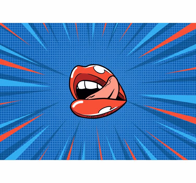 Fotomurale arte urbana bocca vivace pop - TenStickers