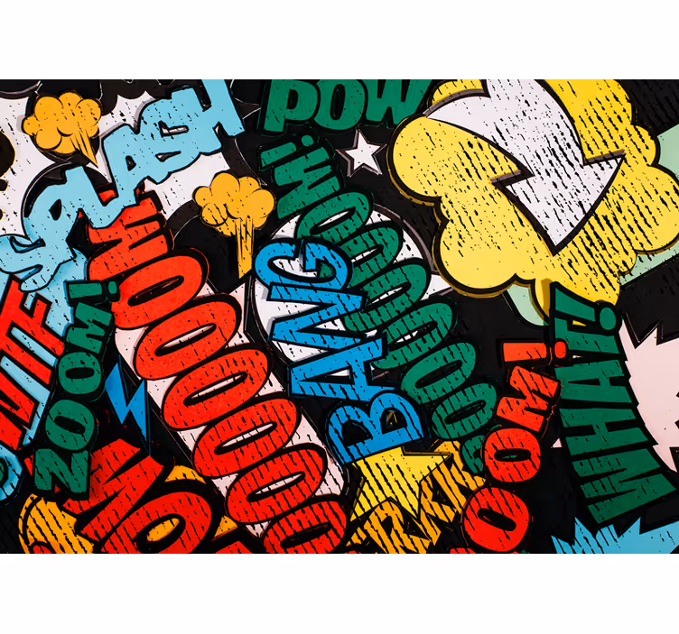 Fotomurale arte urbana suoni da fumetto - TenStickers