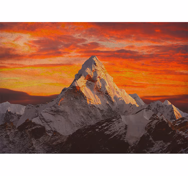 Fotomurale montagna tramonto maestoso sulle vette - TenStickers
