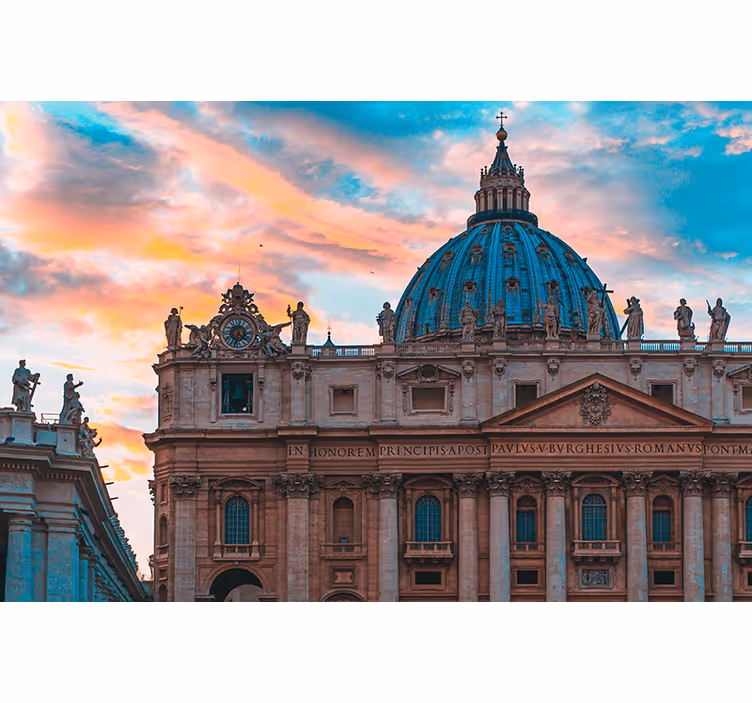 Fotomurale città cupola di san pietro - TenStickers