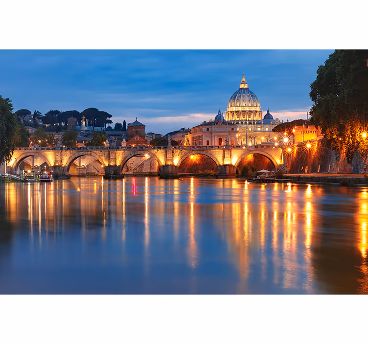 Fotomurale di madrid basilica di san pietro al crepuscolo - TenStickers