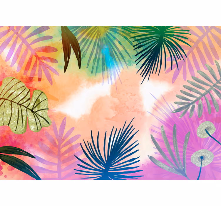 Fotomurali natura design di foliage tropicale - TenStickers