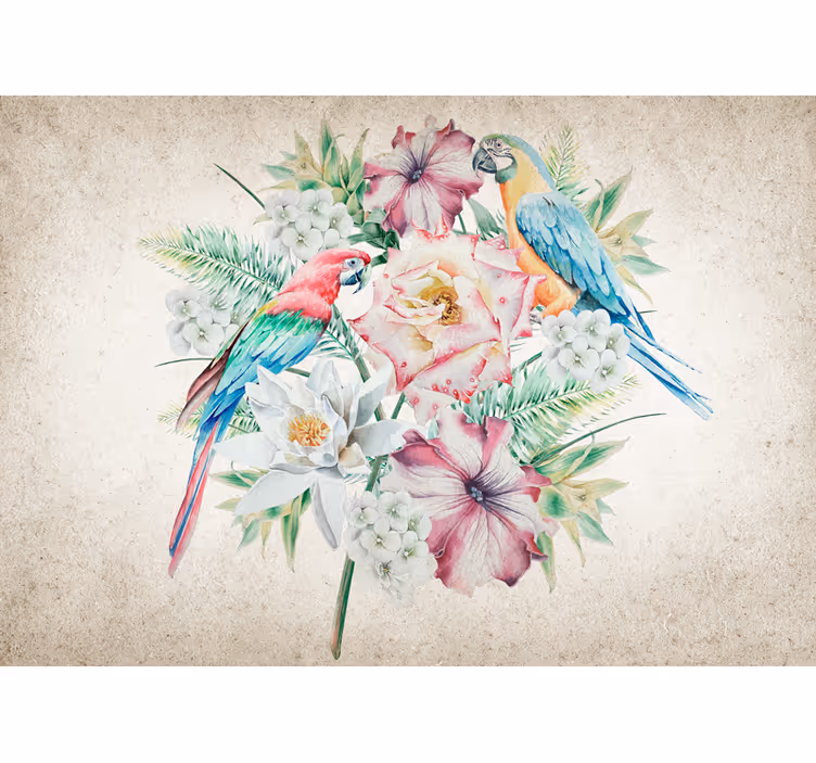 Fotomurale animali uccelli tropicali colorati - TenStickers