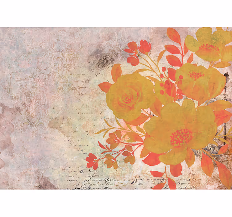 Fotomurale fiori composizione floreale gialla - TenStickers
