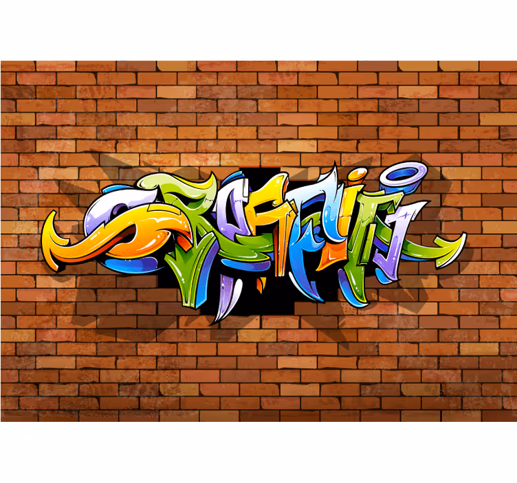 Fotomurale arte urbana scritte colorate urbane - TenStickers