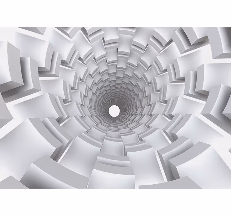 Fotomurale astratto design a prospettiva tunnel - TenStickers