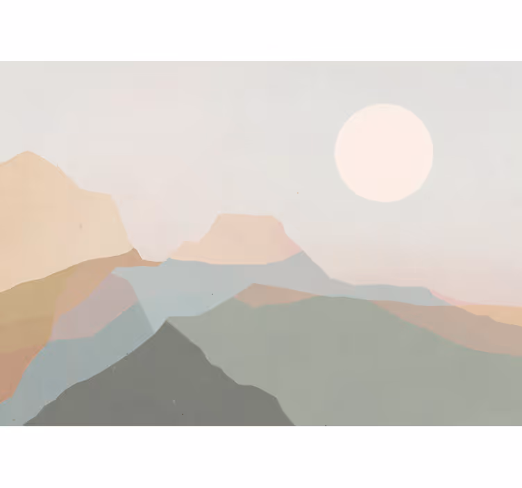 Fotomurale paesaggi vista al crepuscolo in montagna - TenStickers