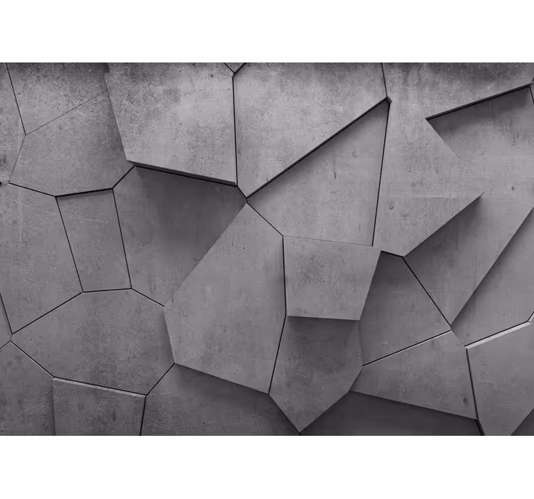 Fotomurale textures composizione geometrica in cemento - TenStickers