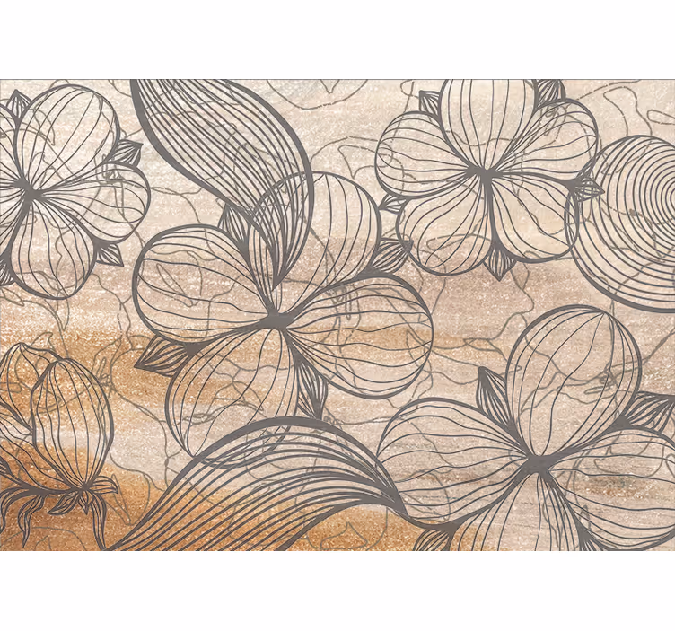 Fotomurale fiori motivi floreali eleganti - TenStickers