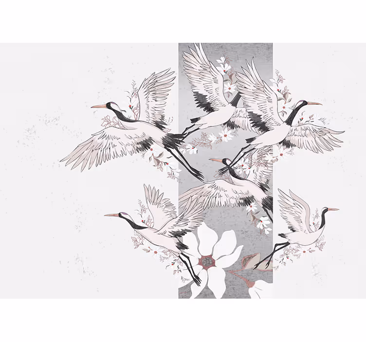 Fotomurale animali gru in volo elegante - TenStickers