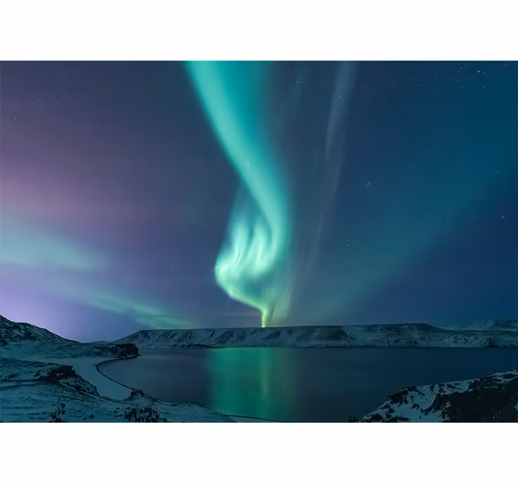 Fotomurale cielo esposizione aurora boreale - TenStickers
