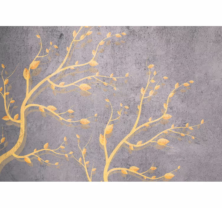 Fotomurali natura viti foglio d'oro - TenStickers