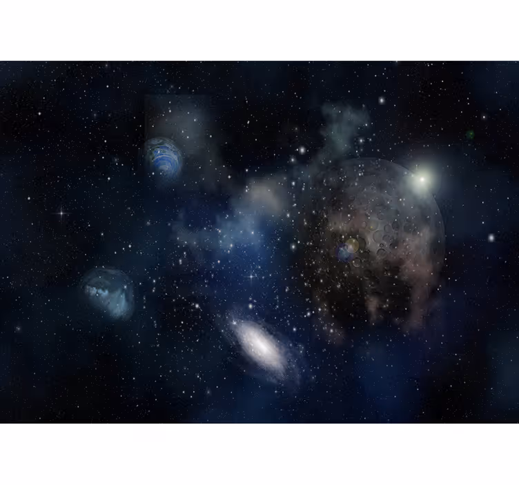 Fotomurale spaziale scena di esplorazione galattica - TenStickers