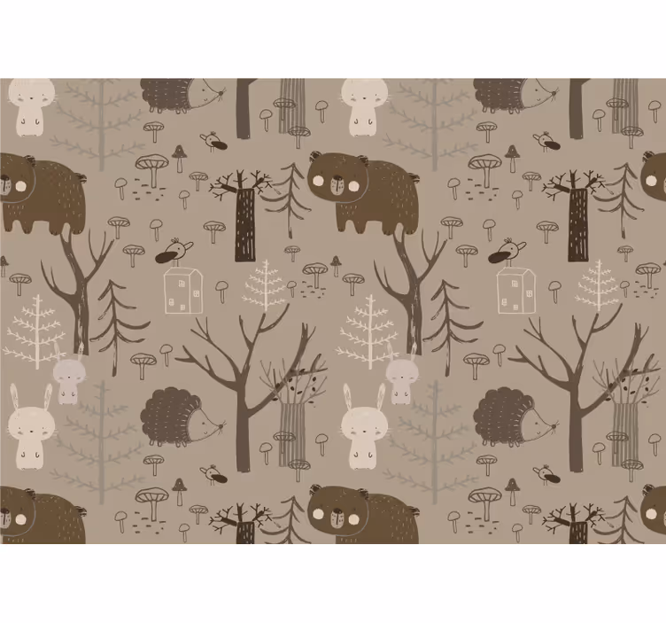 Fotomurale animali giochi nella foresta - TenStickers