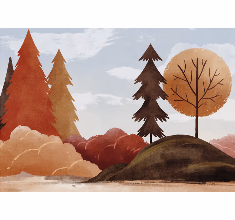Fotomurali natura paesaggio autunnale scenico - TenStickers