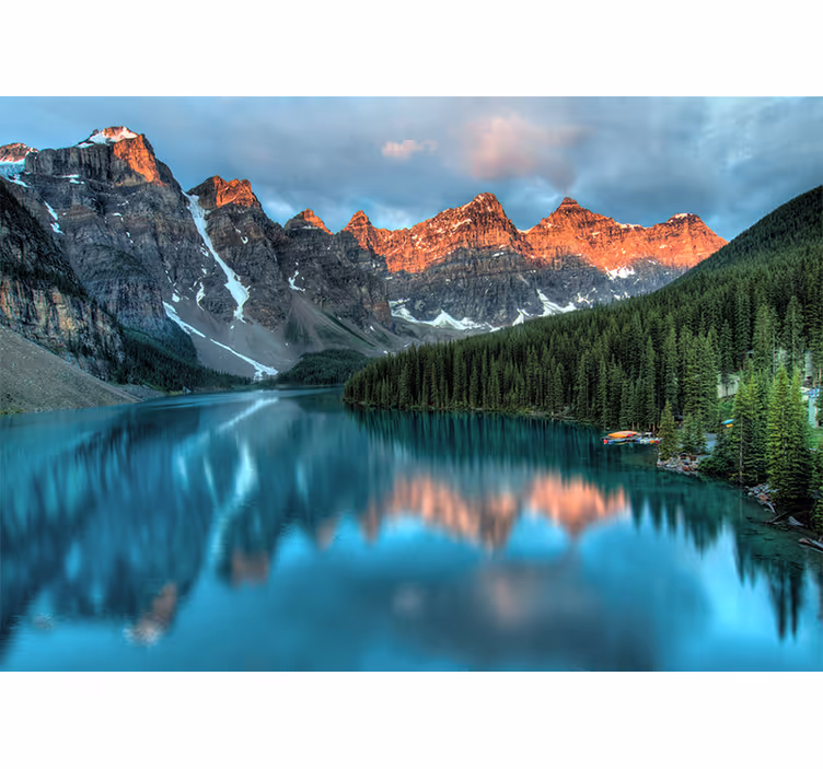 Fotomurale paesaggi lago alpino grande - TenStickers