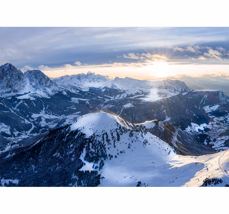 Fotomurale montagna panorama alba alpina - TenStickers