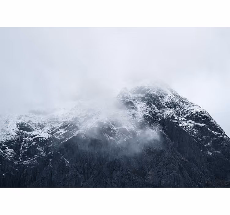 Fotomurale montagna vetta ghiacciata della montagna - TenStickers