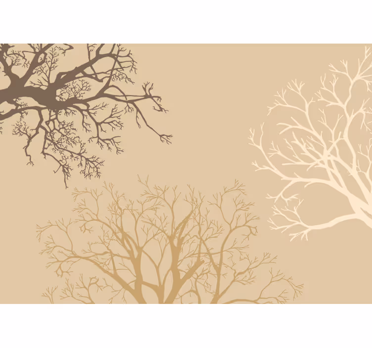 Fotomurale alberi eleganti sagome di rami - TenStickers
