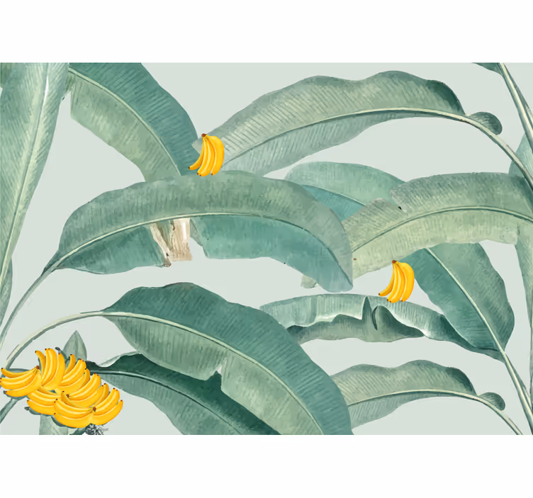 Fotomurali fiori diversi foliame tropicale di banana - TenStickers