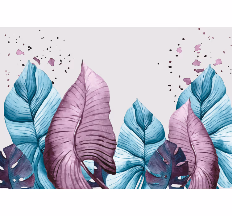 Fotomurali natura motivi di grandi foglie - TenStickers