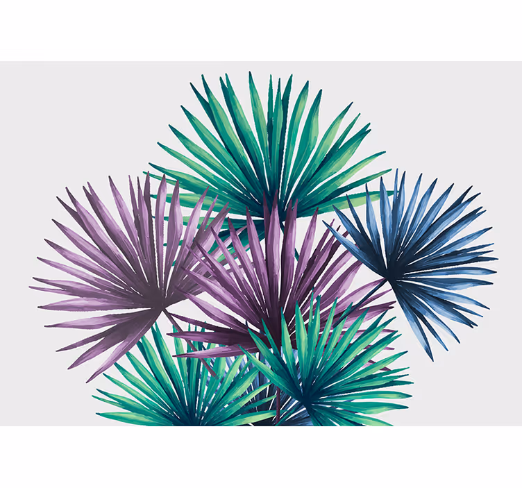Fotomurali natura motivi di fogliame tropicale - TenStickers