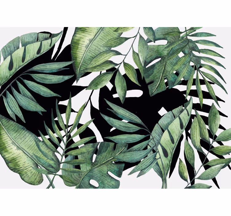 Fotomurali natura motivo foglie tropicali - TenStickers