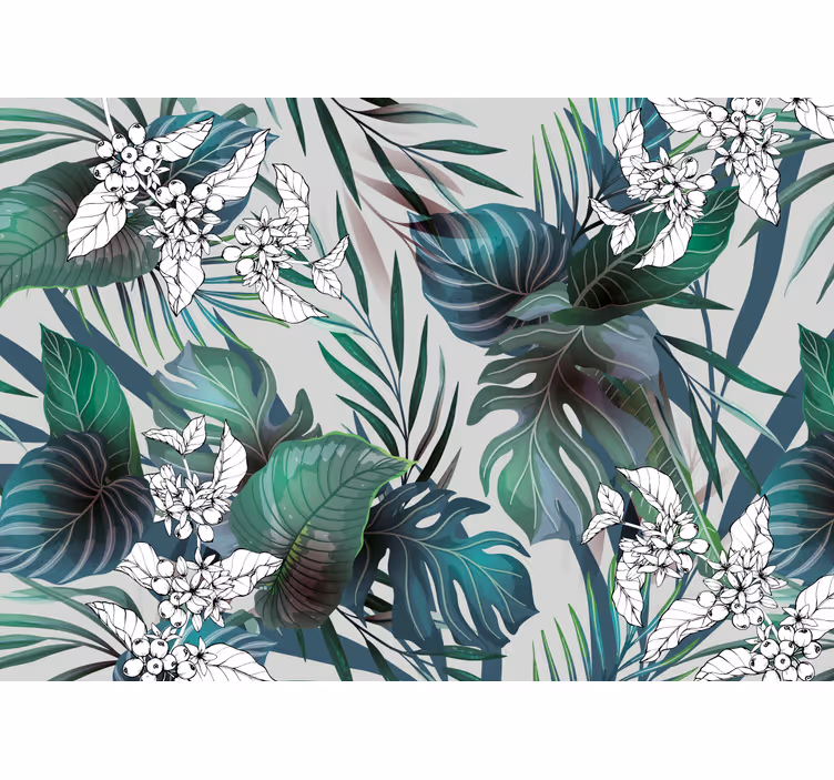 Fotomurali natura fogliame tropicale - TenStickers
