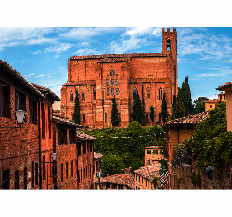 Fotomurale città cattedrale storica toscana - TenStickers