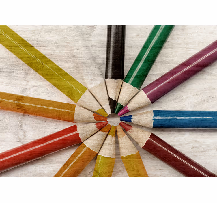 Fotomurali frasi composizione di matite colorate - TenStickers
