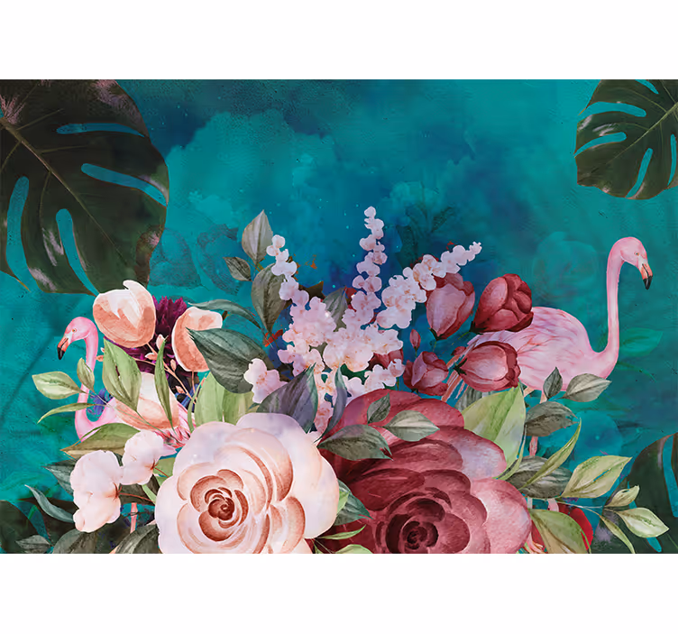 Fotomurale fiori esposizione floreale fenicottero - TenStickers