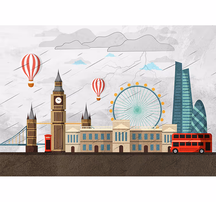 Fotomurale londra avventura nel cielo di londra - TenStickers