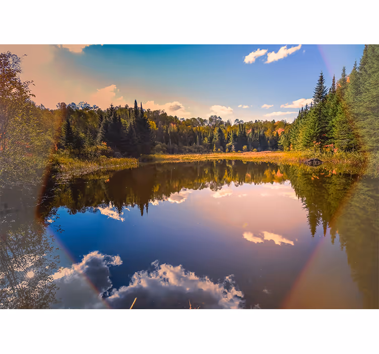 Fotomurale paesaggi specchio d'acqua tranquillo - TenStickers