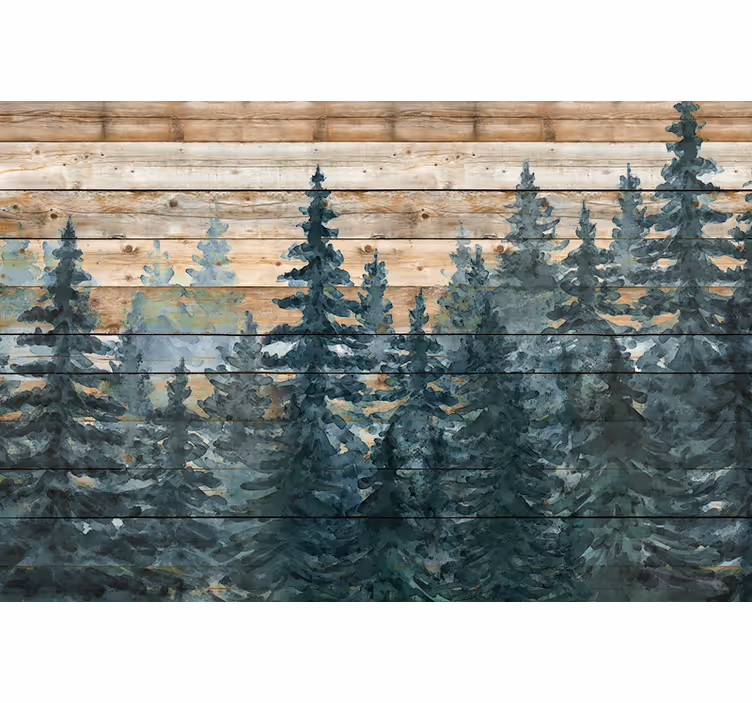 Fotomurale soggiorno serena pineta - TenStickers