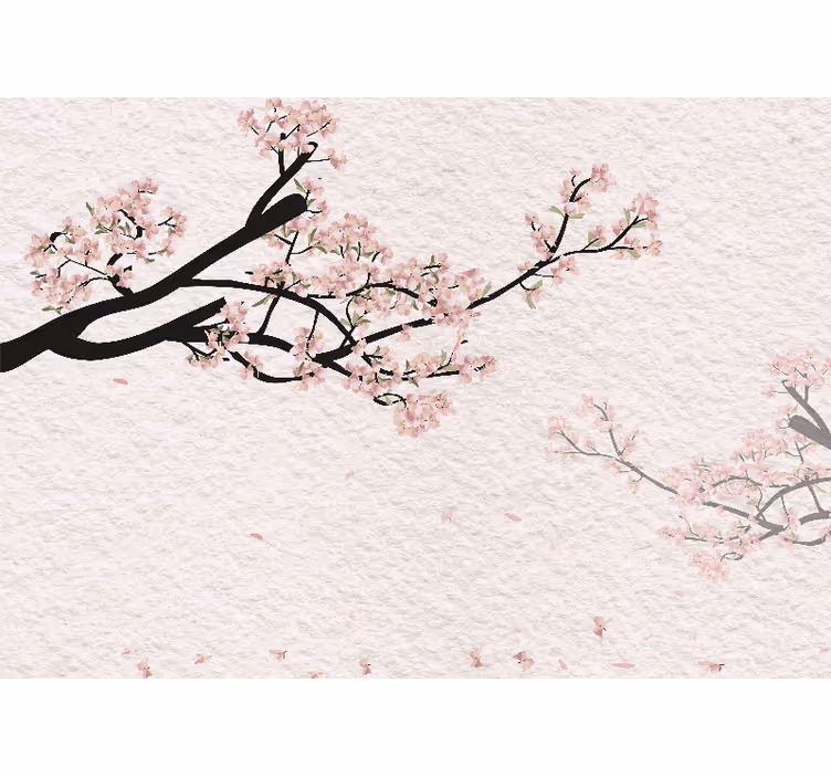 Fotomurale paesaggio fiore di ciliegio - TenStickers