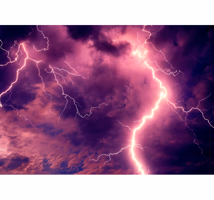 Fotomurale cielo nuvole e fulmini - TenStickers